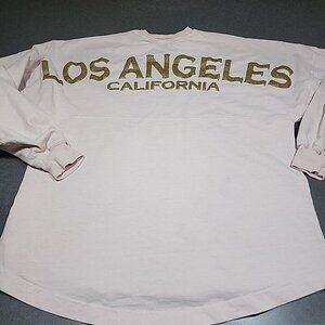 Spirit Jersey Los Angeles LA Long Sleeve Shirt Light Pink Womens sz small